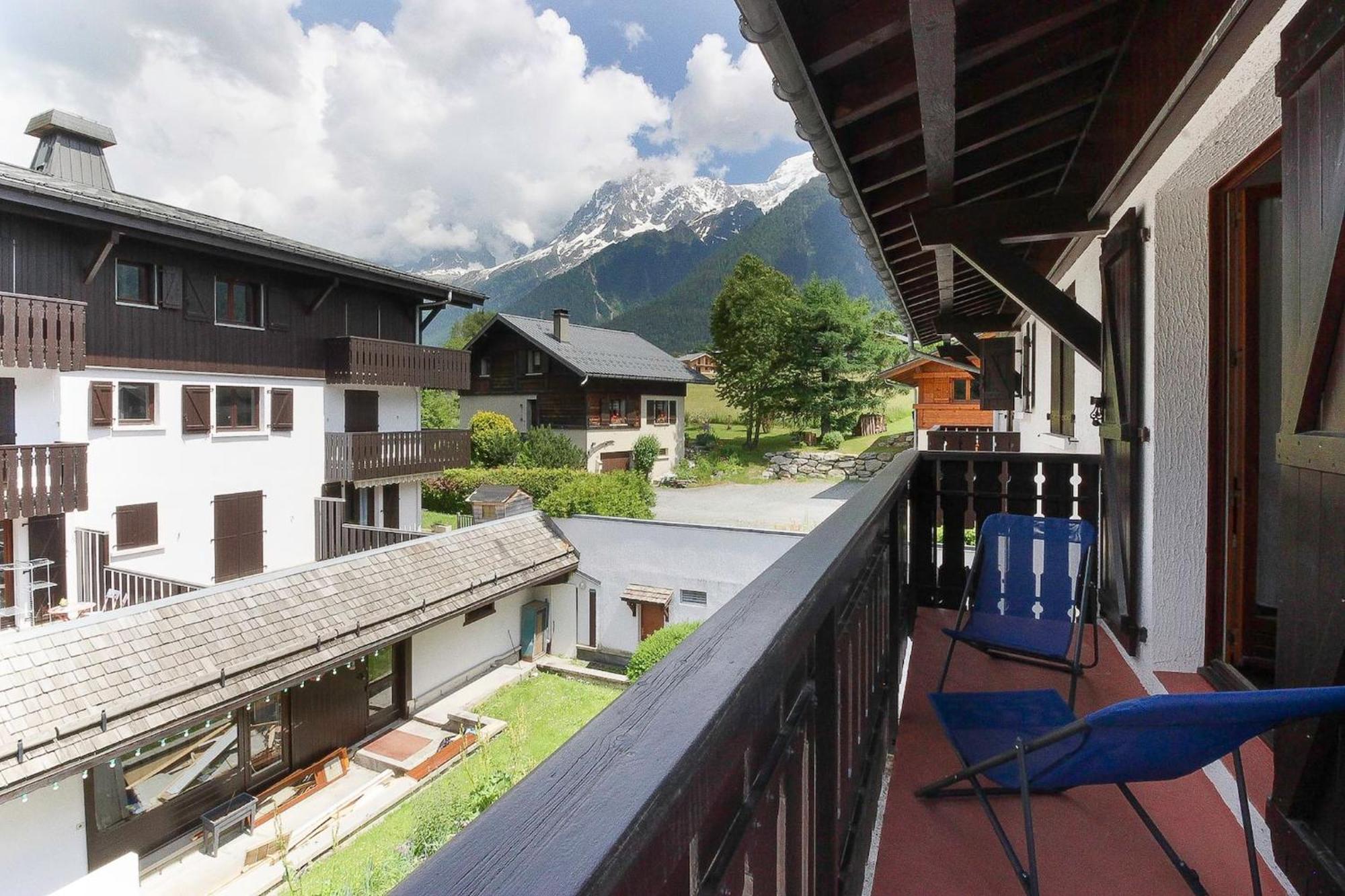 La Griaz - Chaleureux Et Cosy -Vue Sur Les Montagnes - Grand Balcon Daire Les Houches Dış mekan fotoğraf